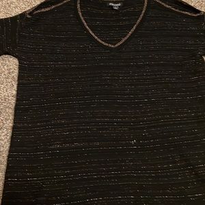 Black and gold sparkly sweater